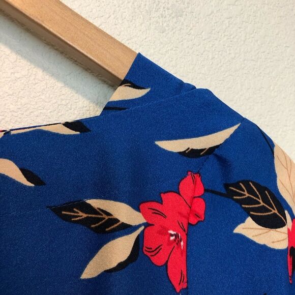 NEW Ann Taylor Petite Border Floral Belted Midi Dress Size Small Petite - Picture 5 of 11